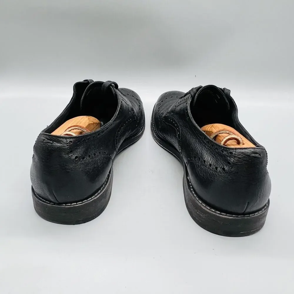 Cole Haan Shoes Mens 10 Black Leather Grand 360 Wingtip Oxford Dress Brogue